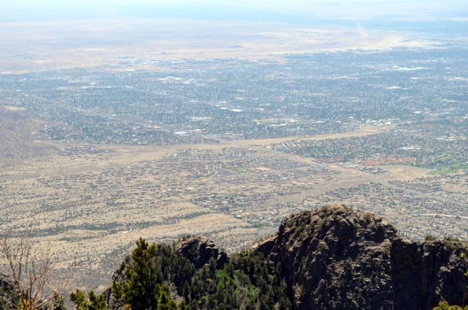 From the top of the Sandia Mountains